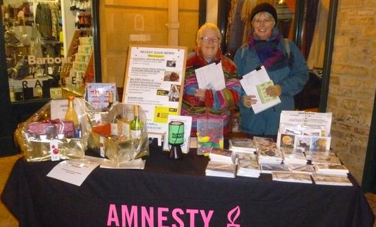 Amnesty stall at Christmas in Chippy Amnesty stall at Christmas in Chippy